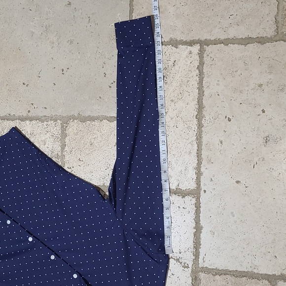 Bonobos Slim Fit Navy Blue Dot Print Button Down Shirt Size Medium - Picture 4 of 7